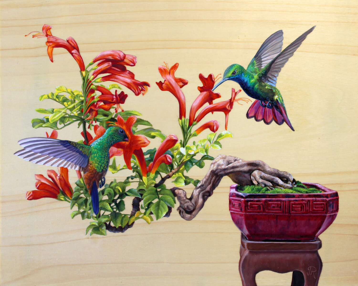 Un oasis de néctar Javier Ramos Julián Original painting for sale
