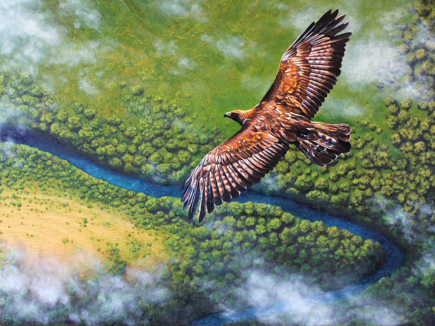 A vista de pájaro Javier Ramos Julián Original painting for sale