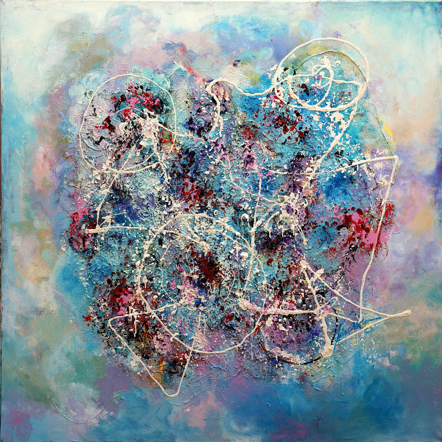 Abstract - Sibelius, "Finland" Malka Tsentsiper Original painting for sale
