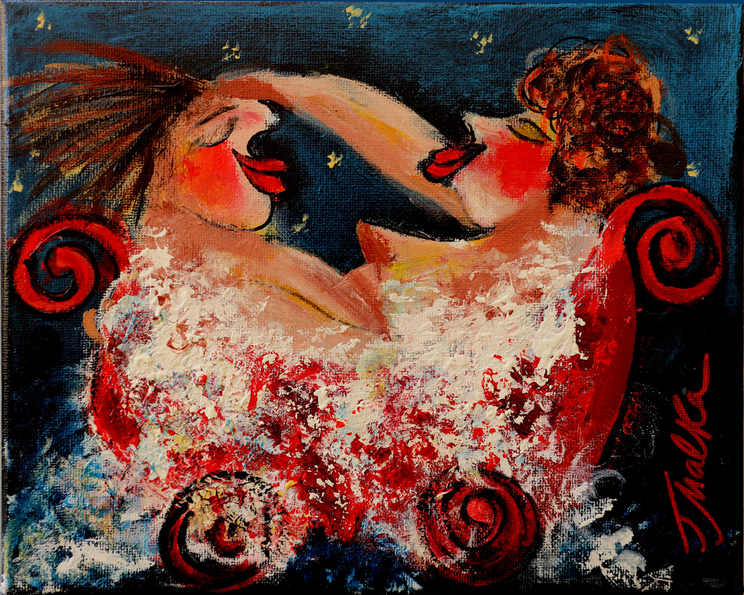 Mini 04 - from Naive Art original series Malka Tsentsiper Original painting for sale