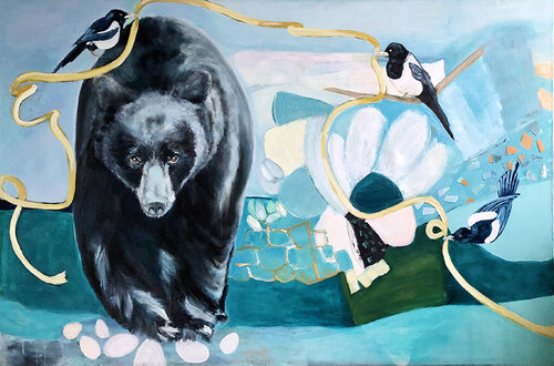 Bear à gogo by Lucie Leduc, Painting for Sale on Select