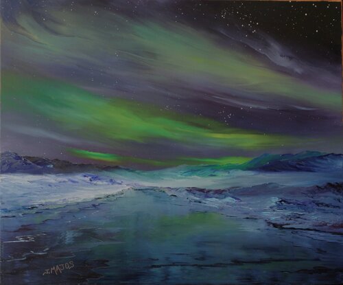 Aurore boréale by Jacques Majos, Painting for Sale on Select