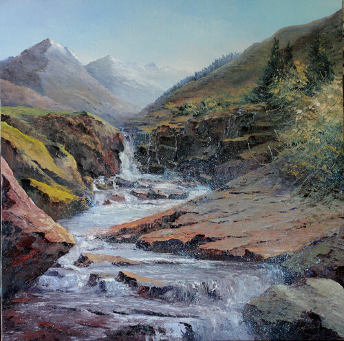 Torrent de haute montagne by Jacques Majos, Painting for Sale on Select