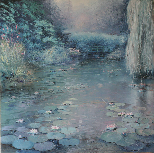 Giverny au lever du jour by Jacques Majos, Painting for Sale on Select