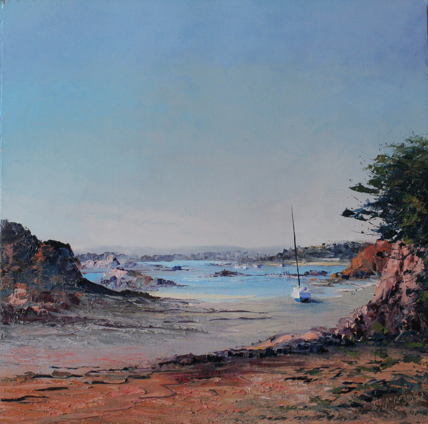 Crique ensoleillée Jacques Majos Original painting for sale