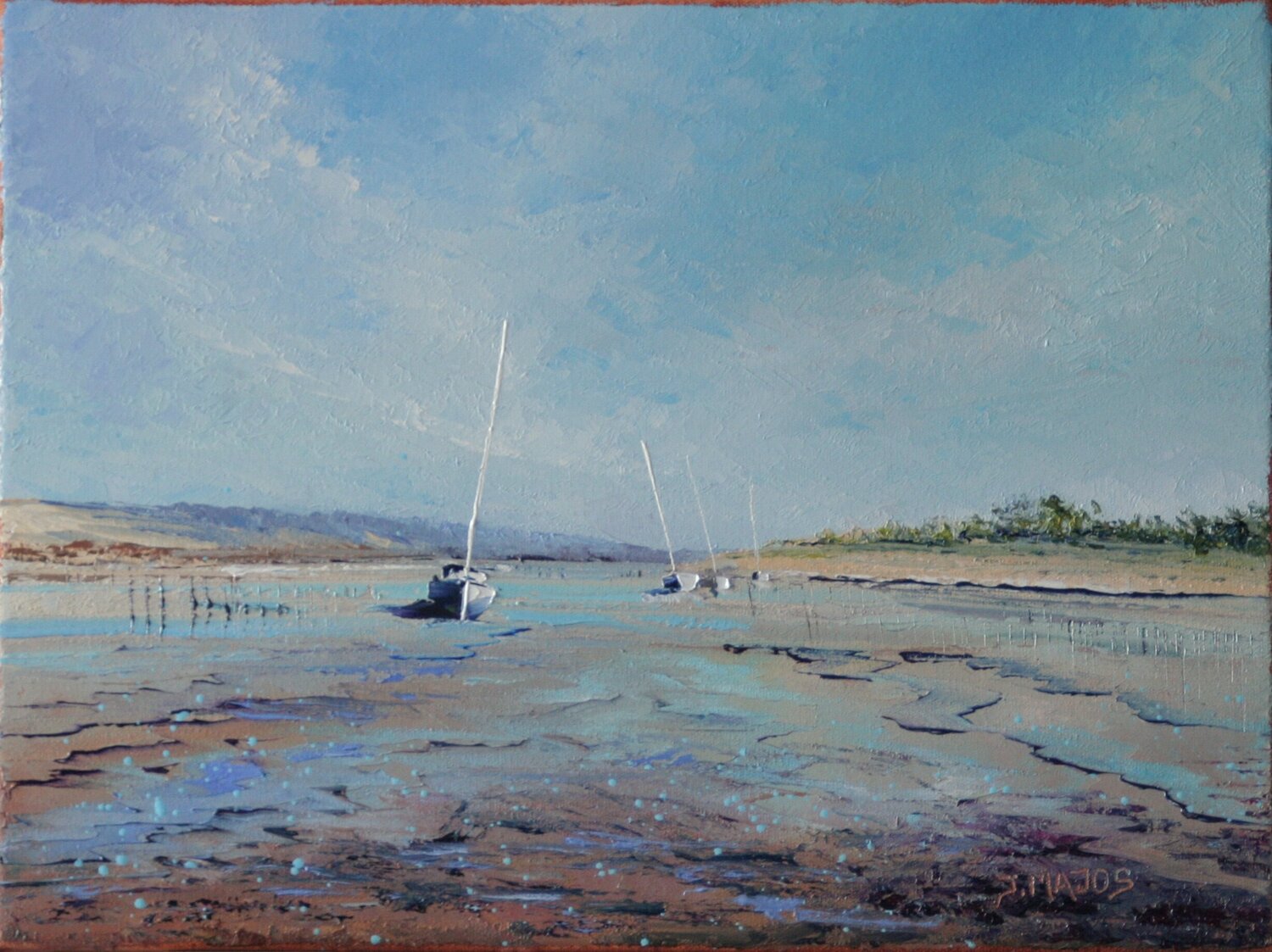 Le bassin d'Arcachon Jacques Majos Original painting for sale