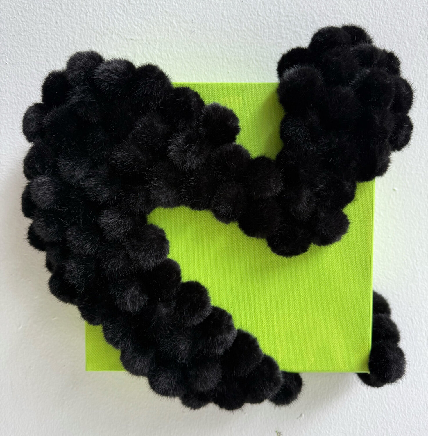 Textured Neon Heart | Sculptural Mixed Media Wall Art – Contemporary Tactile Pop Abstraction Victo Original painting for sale