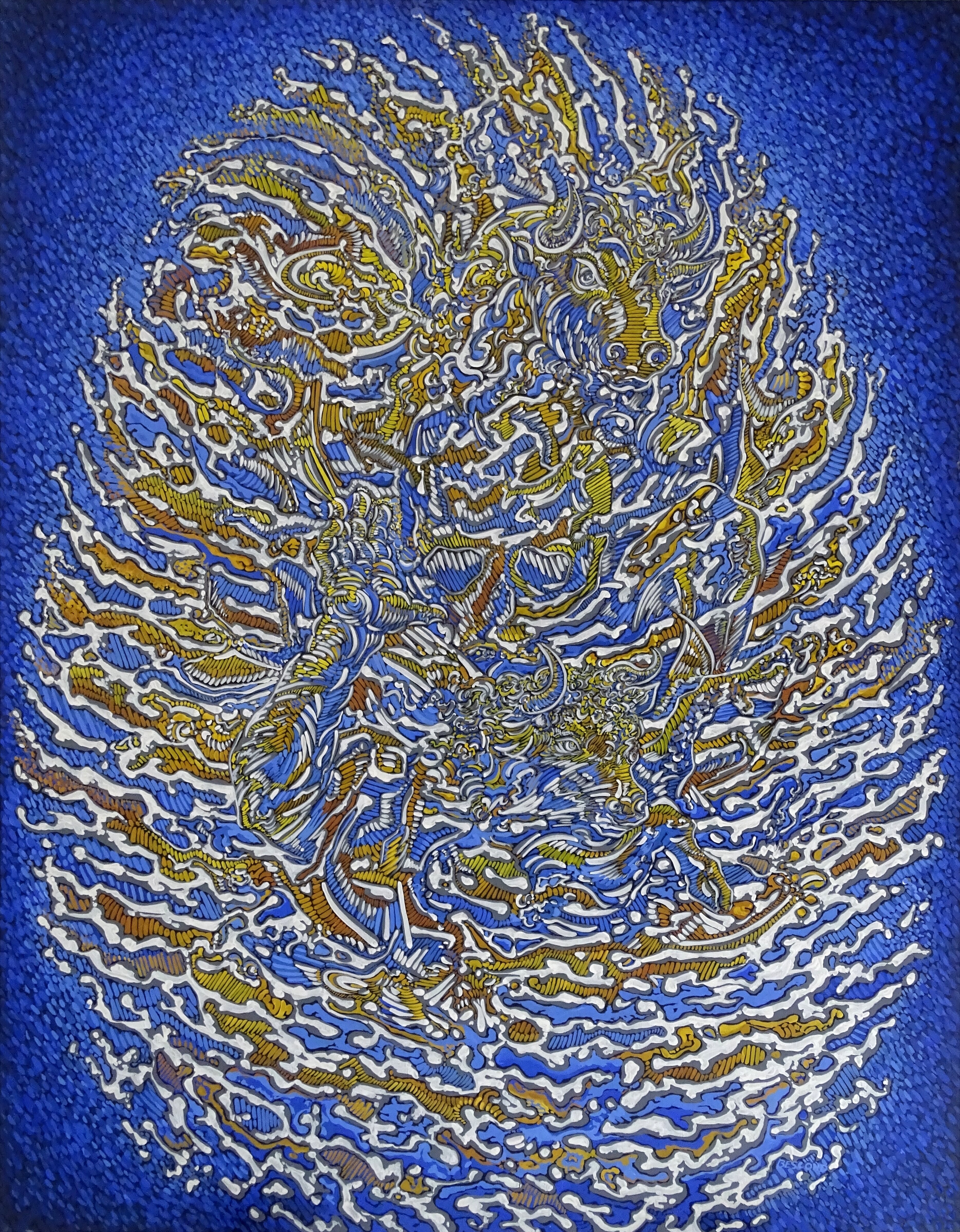 N° 3 632 334 351, Acrylique sur Toile, 146 x 114 cm