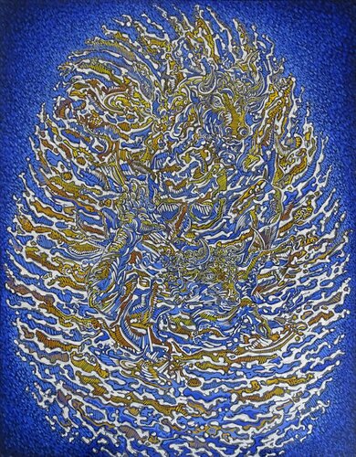 N° 3 632 334 351, Acrylique sur Toile, 146 x 114 cm by Béatrice Bescond, Painting for Sale on Select