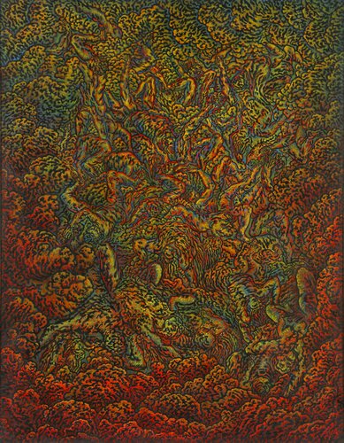 Tombés du ciel by Béatrice Bescond, Painting for Sale on Select