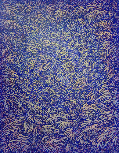 Nuée Végétale by Béatrice Bescond, Painting for Sale on Select