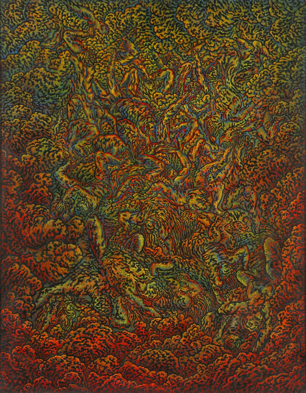 Tombés du ciel Béatrice Bescond Original painting for sale
