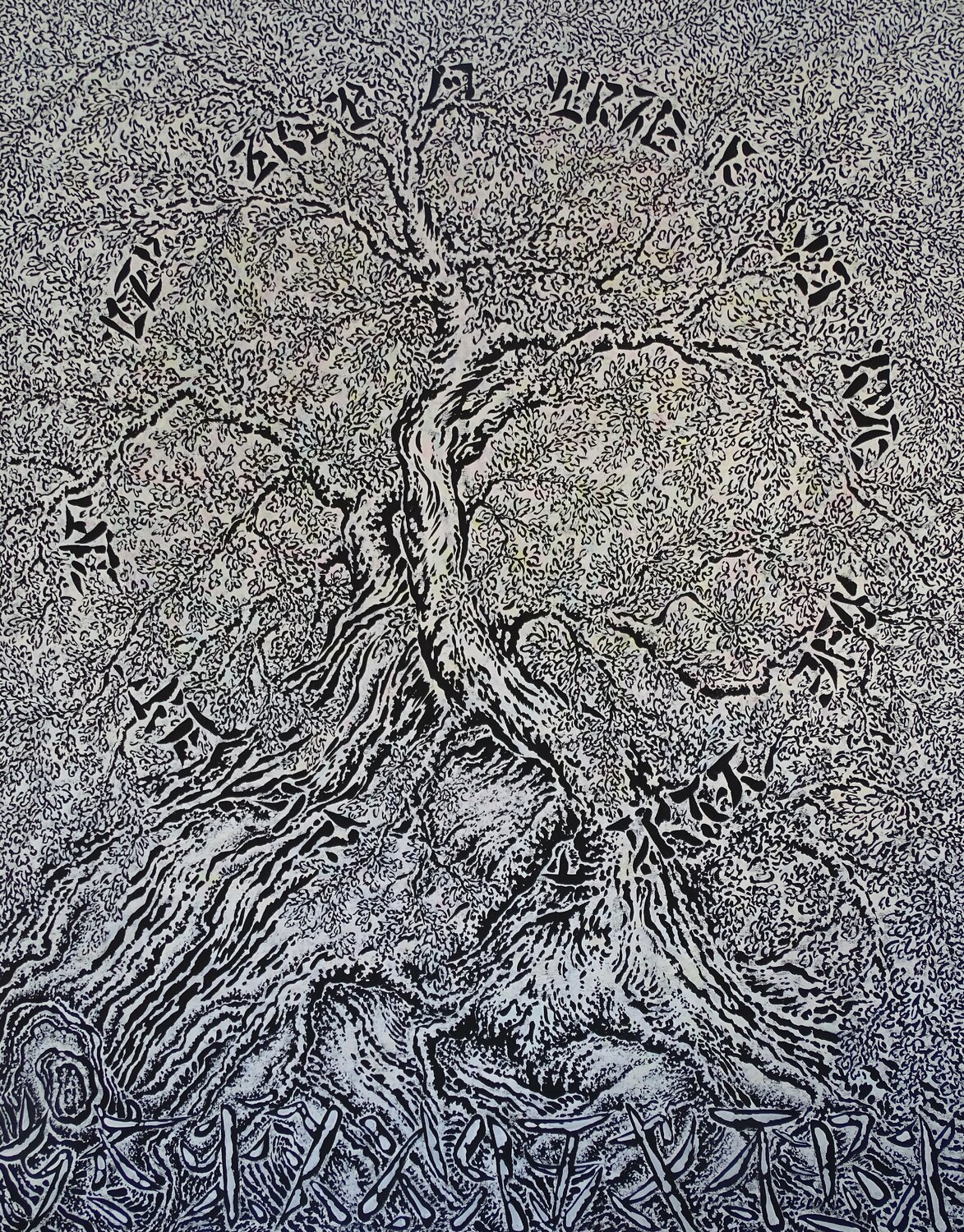 Arbor 2, Acrylique sur toile, 146 x 114 cm Béatrice Bescond Original painting for sale