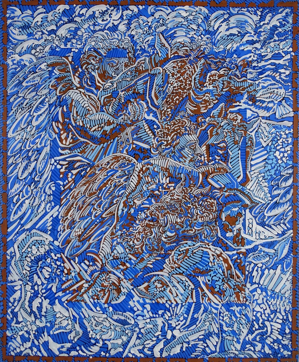 Ange et  cheval Béatrice Bescond Original painting for sale