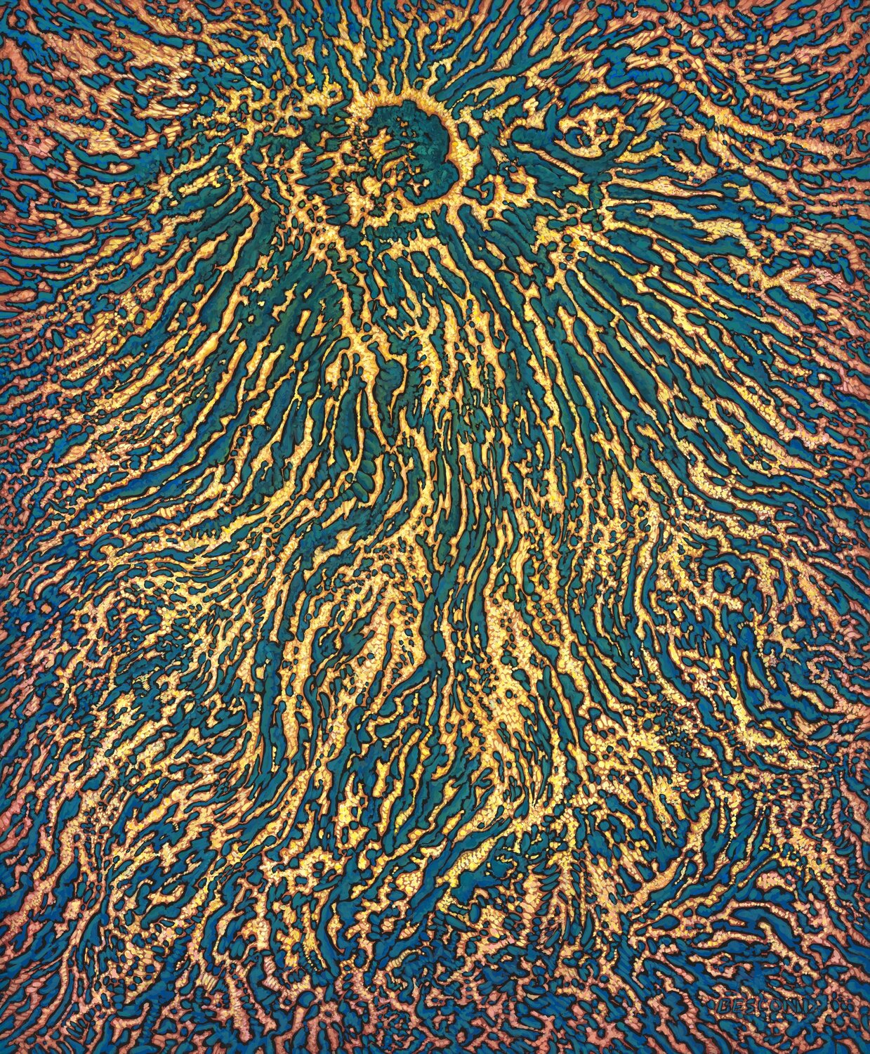 Au coeur de l'arbre Béatrice Bescond Original painting for sale