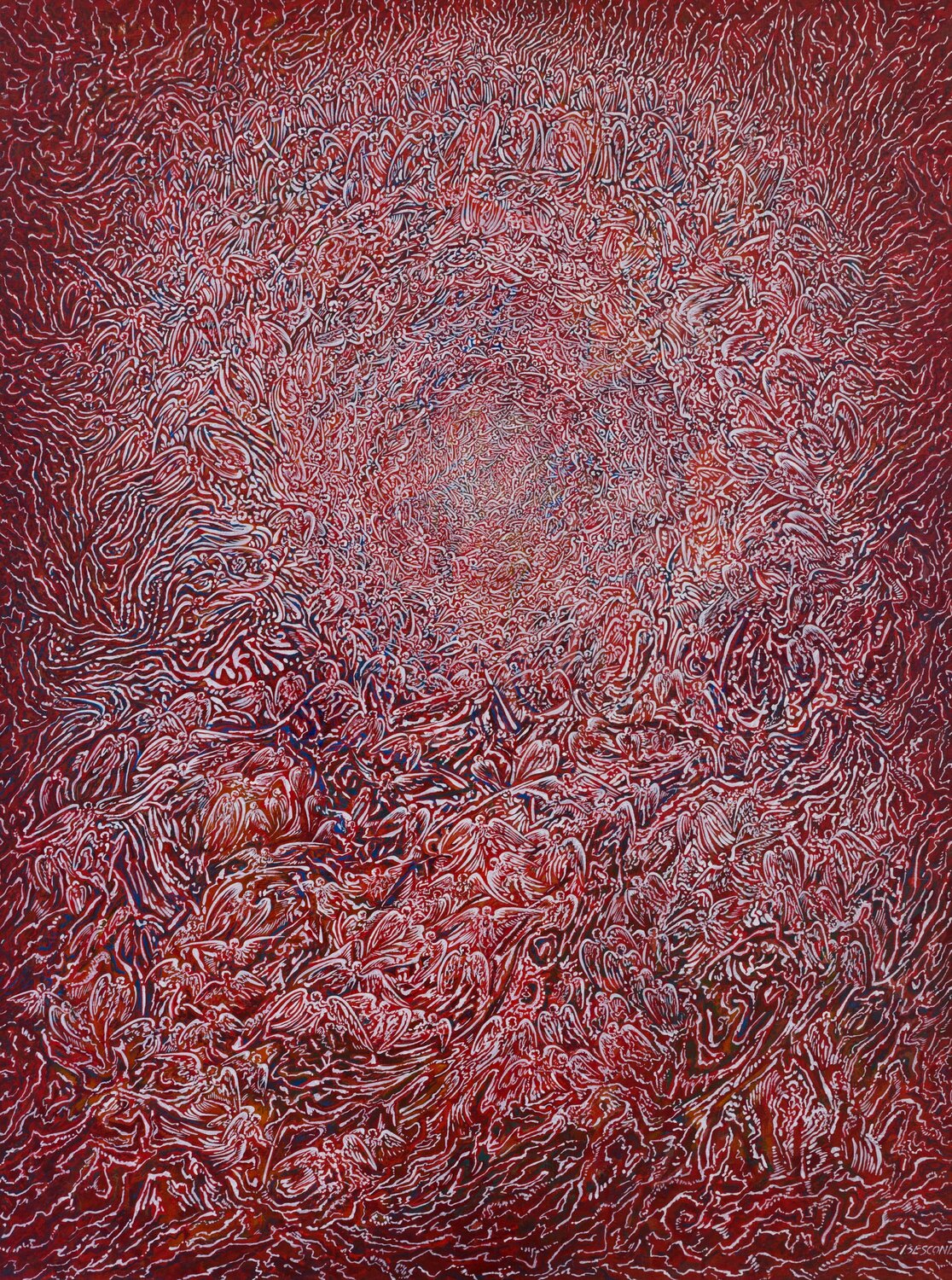 Hommage à Dante Béatrice Bescond Original painting for sale