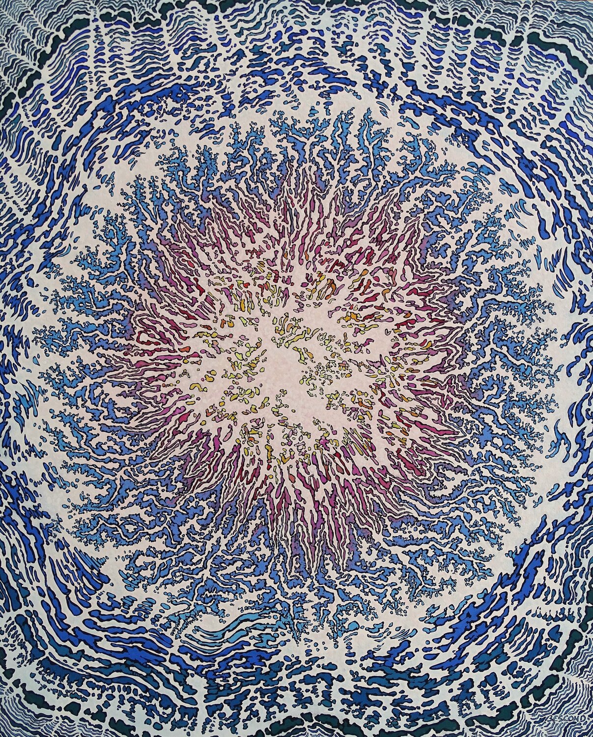 Les formes du Temps 3 Béatrice Bescond Original painting for sale