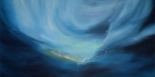 XXXL Ocean of Emotion I 160 x 80 cm by Susan Wooler, Painting for Sale on Select