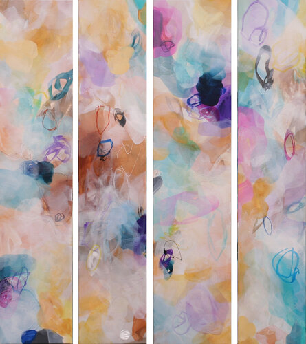 Flowers in the wind by Susan Wooler, Painting for Sale on Select