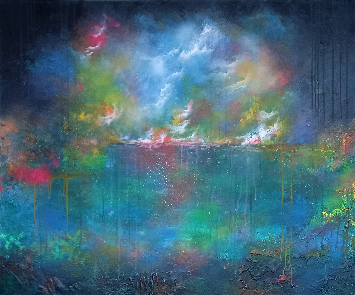 XXXL Beginning of Time 120 x 100 cm Susan Wooler Original painting for sale