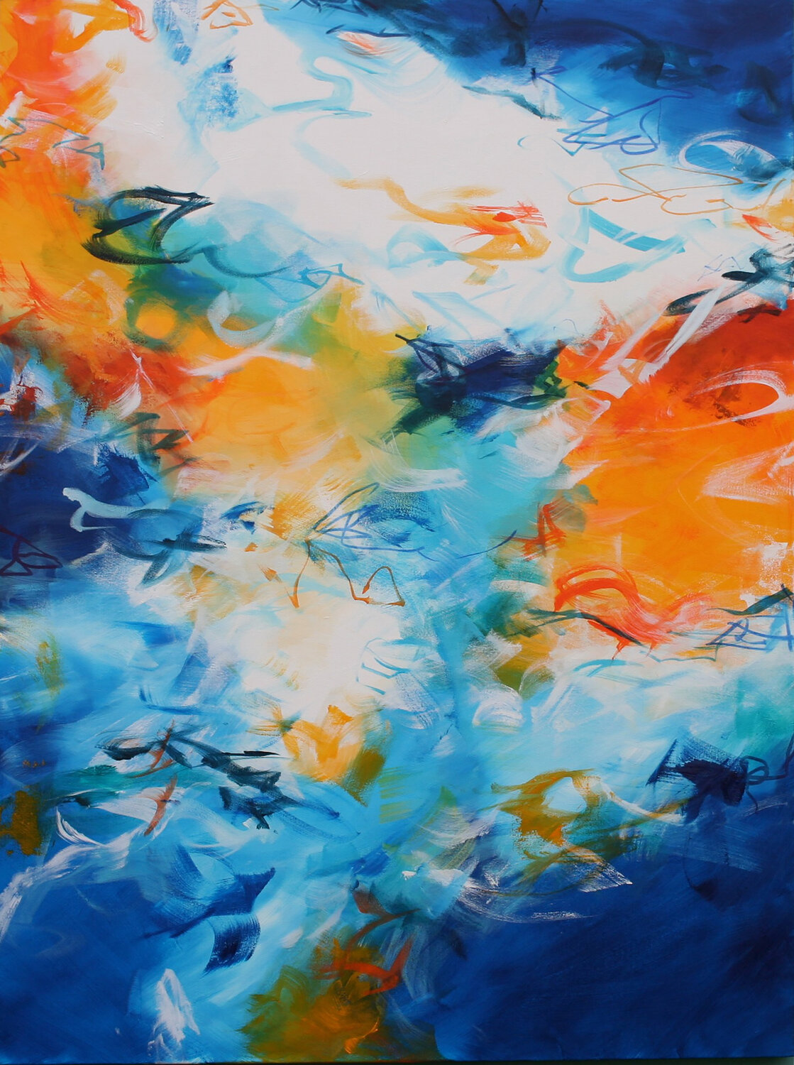 Running barefoot in the grass Susan Wooler Original painting for sale