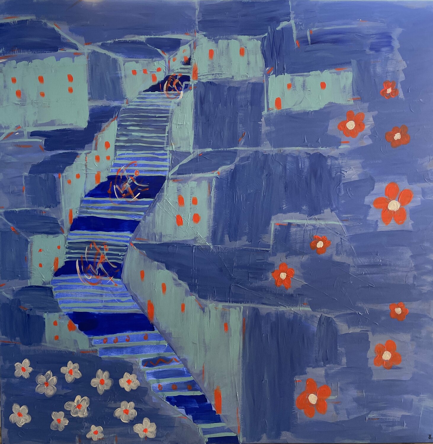 City of Spirits Lamia Fakhoury Original painting for sale
