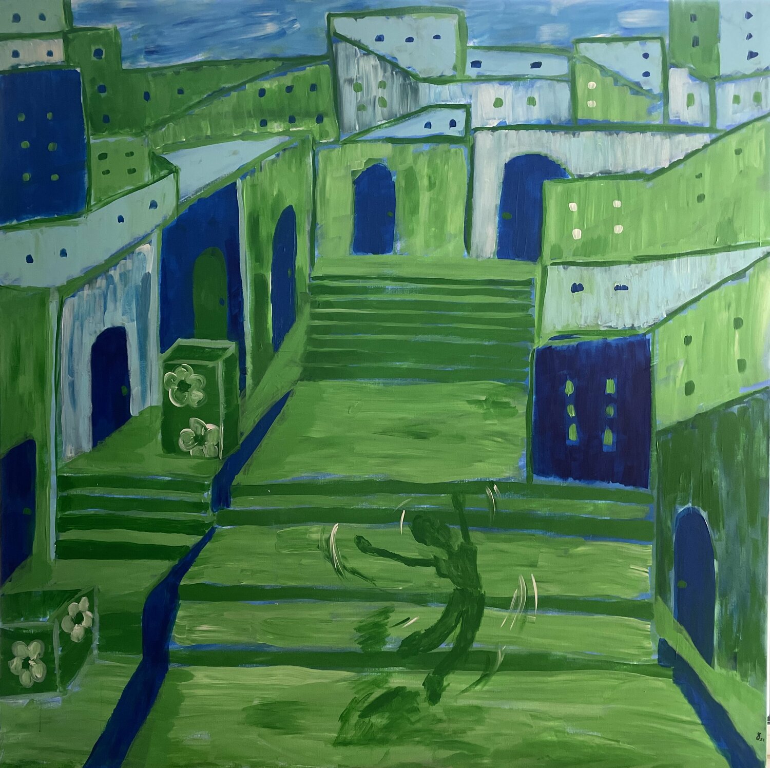 Echoes of Silence Lamia Fakhoury Original painting for sale