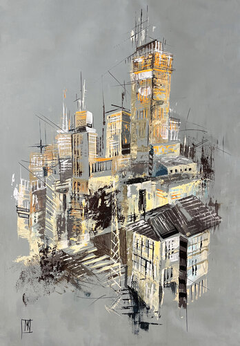 Urban Symphony by Maria Kireev, Painting for Sale on Select