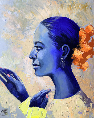 Blue Fire by Maria Kireev, Painting for Sale on Select