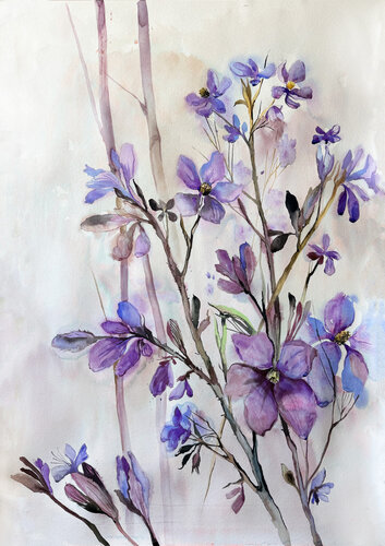 Lavender Flow by Maria Kireev, Painting for Sale on Select