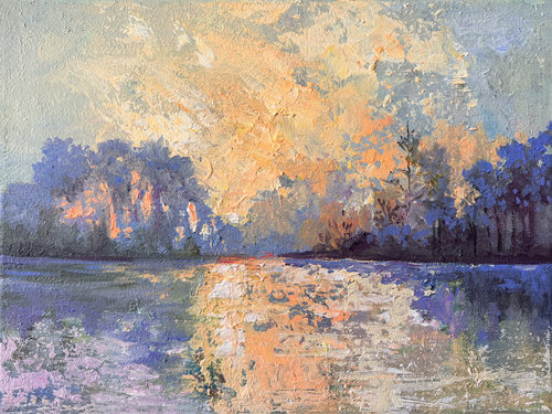 Light over Kinneret by Maria Kireev, Painting for Sale on Select