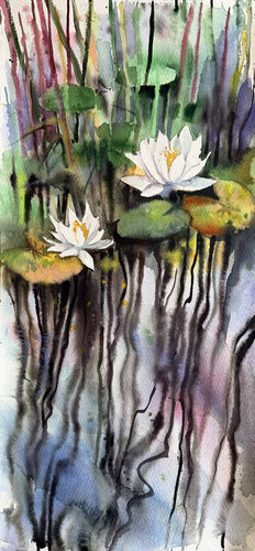 Roots Beneath the Water by Maria Kireev, Painting for Sale on Select