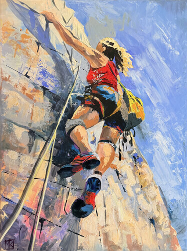 Chasing the Sky by Maria Kireev, Painting for Sale on Select