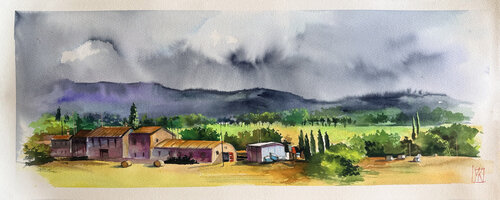 Chiusi, Italy by Maria Kireev, Painting for Sale on Select