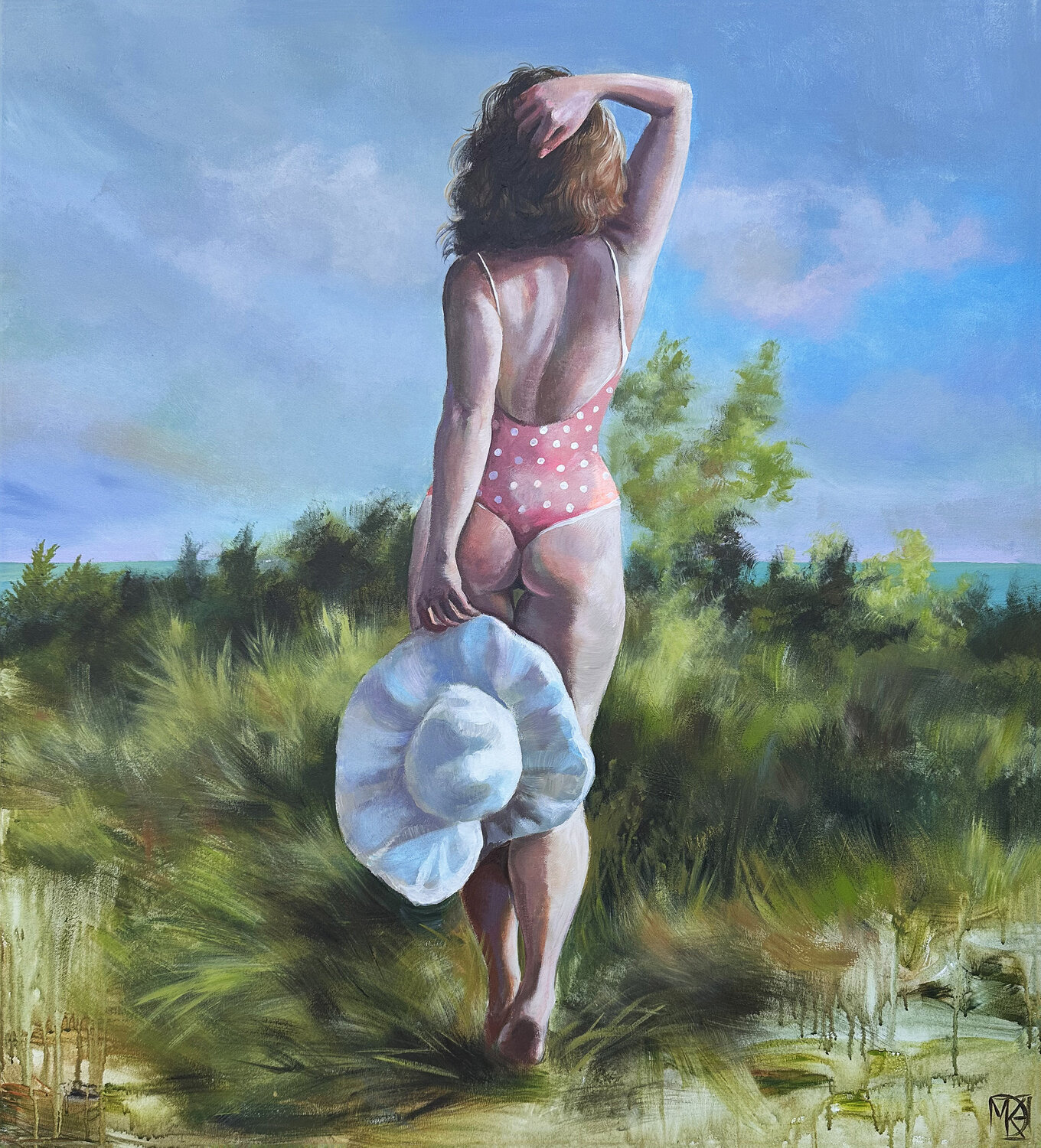 Chasing the Summer Maria Kireev Original painting for sale
