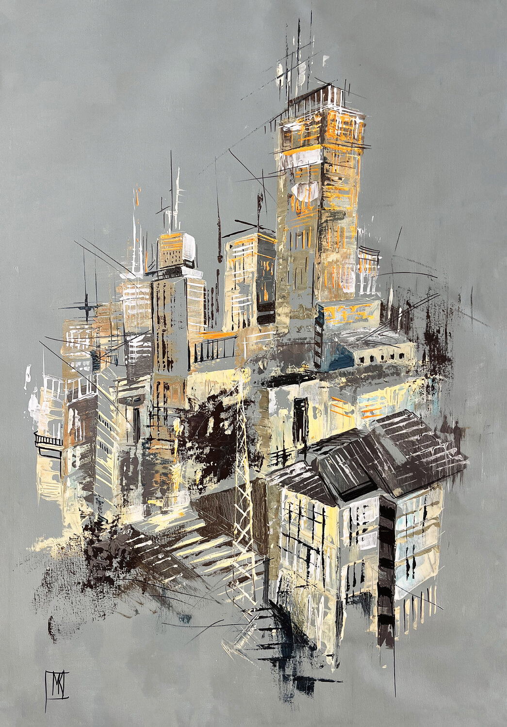 Urban Symphony Maria Kireev Original painting for sale