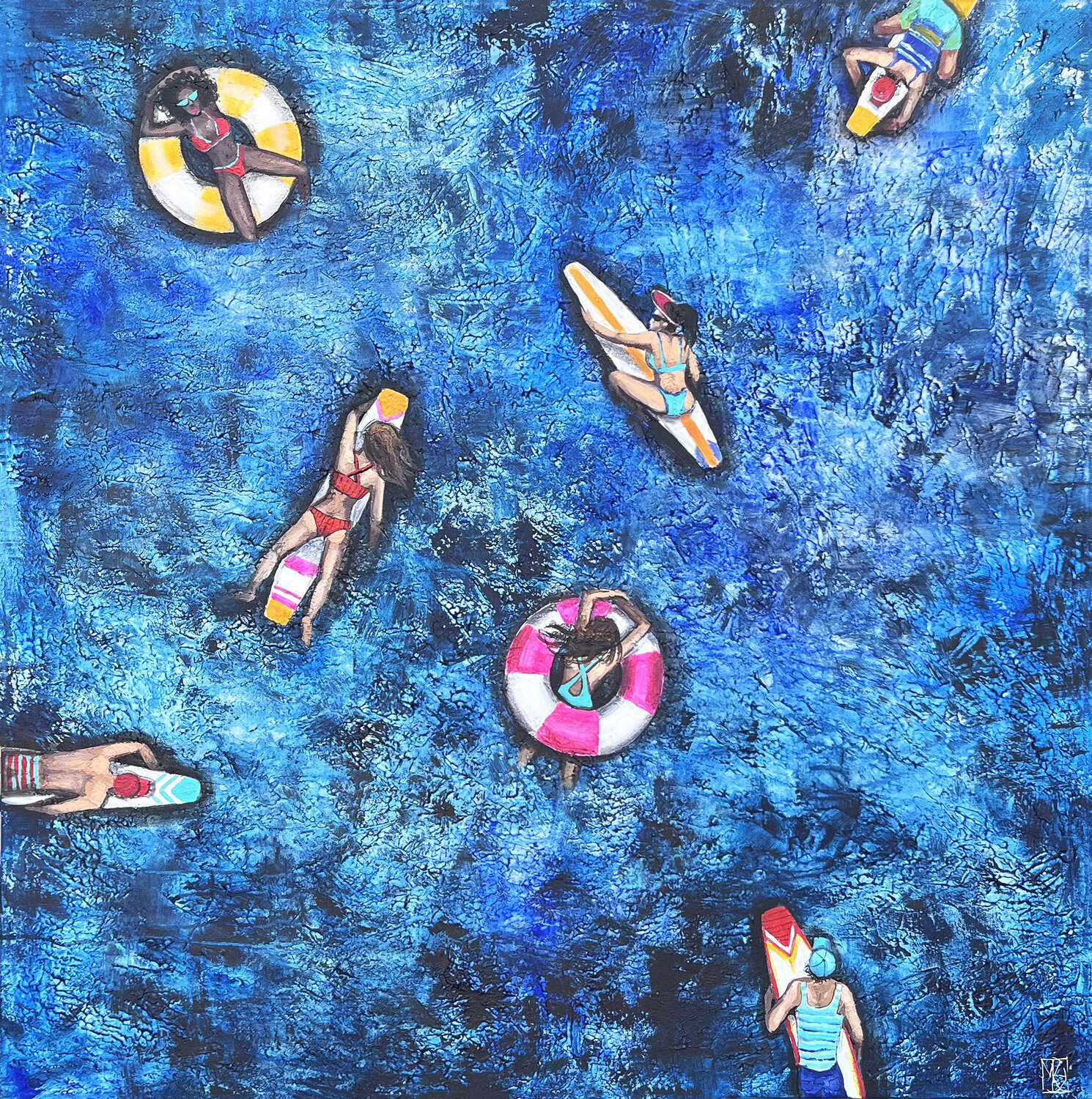 Silens Blue Maria Kireev Original painting for sale