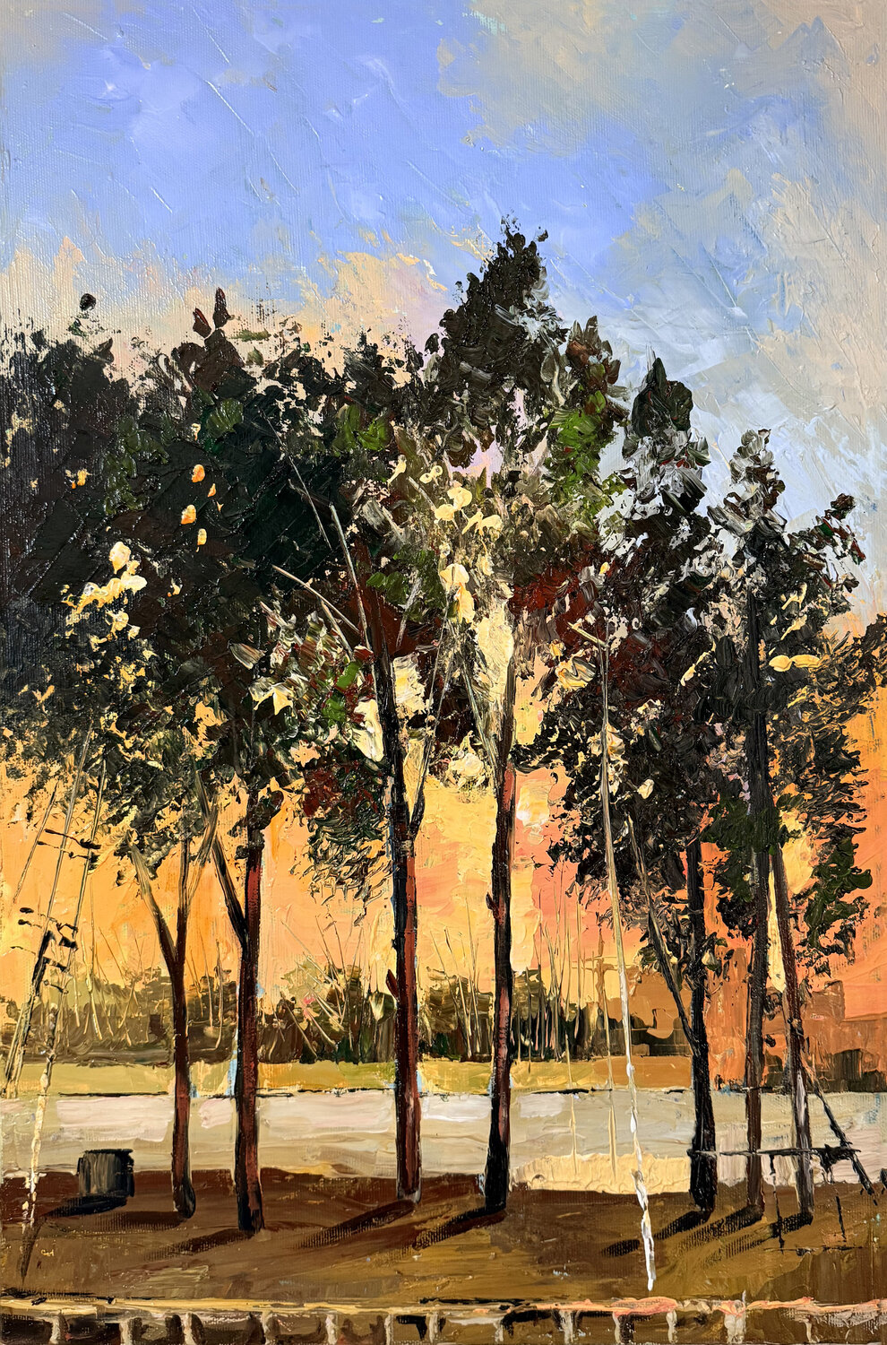 Forest in Glow Maria Kireev Original painting for sale