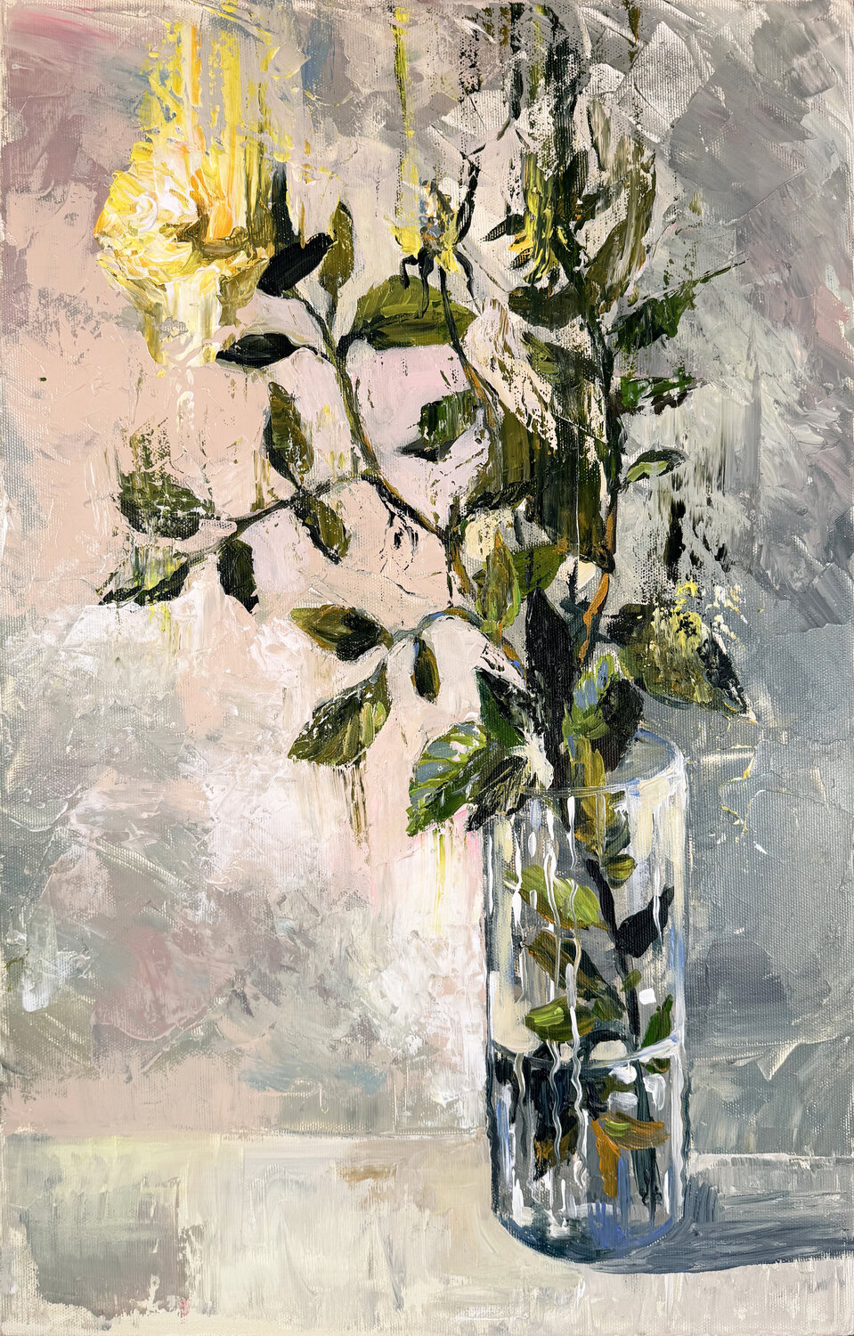 Fragmented Flower Maria Kireev Original painting for sale