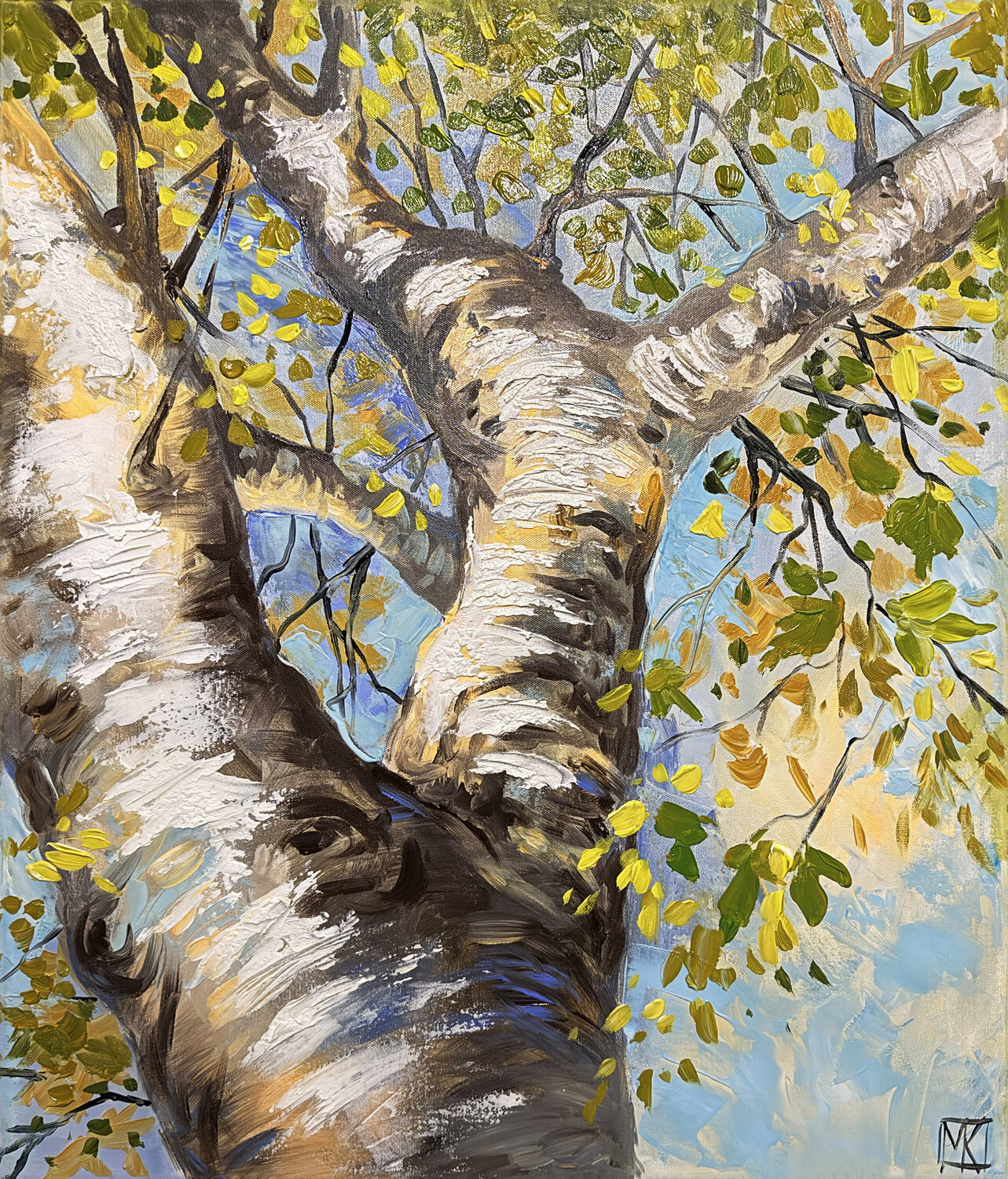 Reaching for light Maria Kireev Original painting for sale