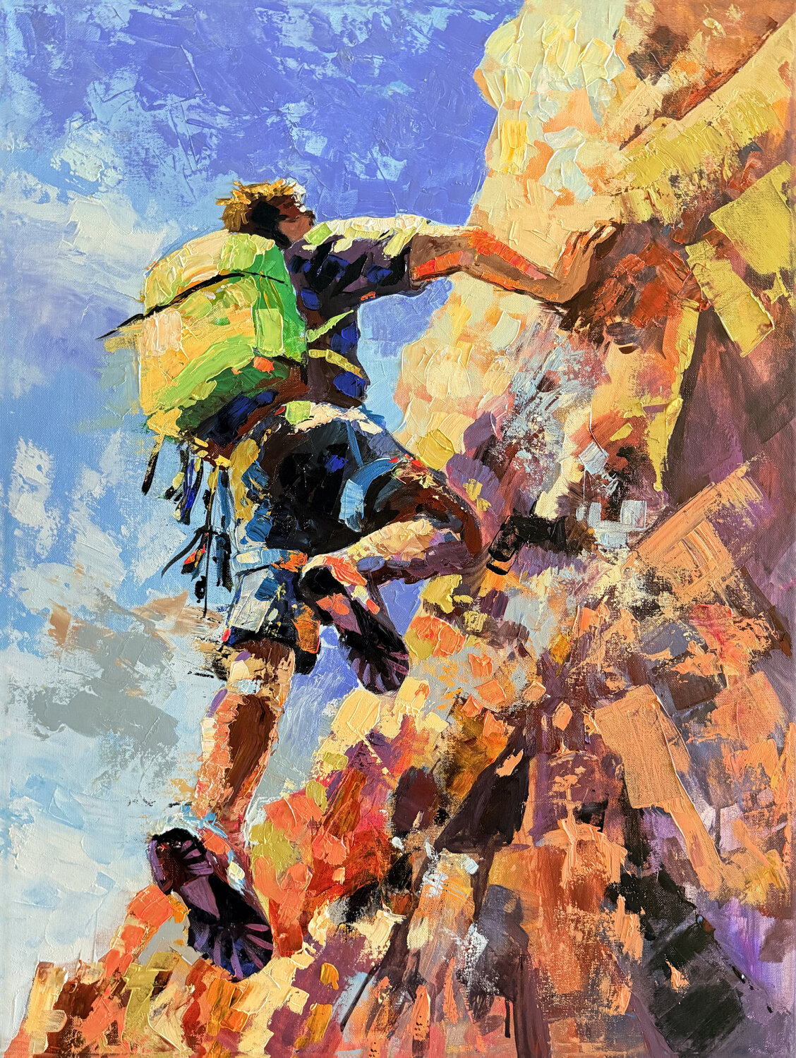 Vertical Freedom Maria Kireev Original painting for sale