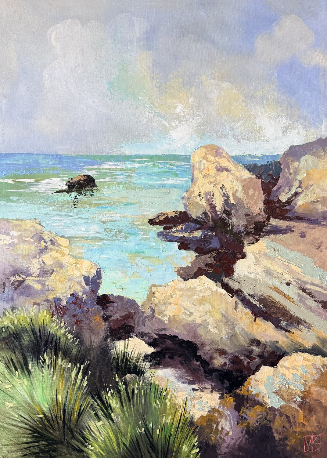 Light Over Mikhmoret Maria Kireev Original painting for sale