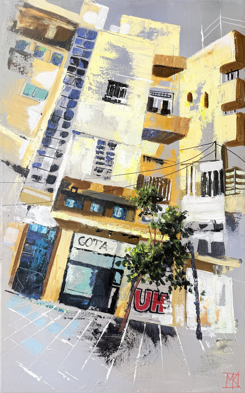Urban Layers Maria Kireev Originalgemälde zu verkaufen