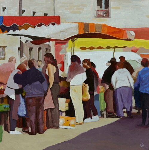 Jour de Marché, Capucins by Daniel Murgatroyd, Painting for Sale on Select