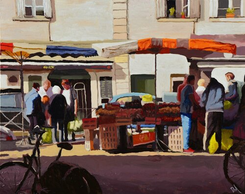 Le Marché, Capucins. by Daniel Murgatroyd, Painting for Sale on Select