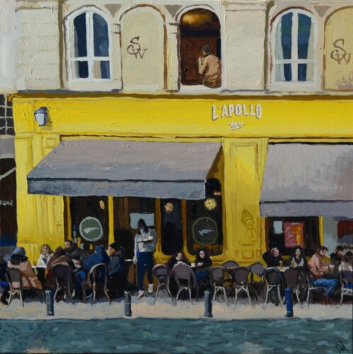 Yellow Terrace by Daniel Murgatroyd, Painting for Sale on Select