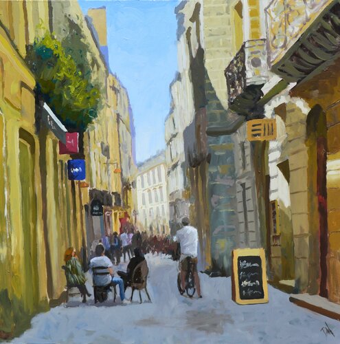 Rue Parlement Saint-Pierre, Bordeaux by Daniel Murgatroyd, Painting for Sale on Select