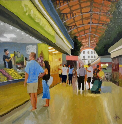 The Market by Daniel Murgatroyd, Painting for Sale on Select