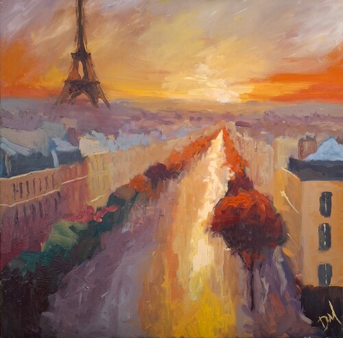 Paris Crépuscule by Daniel Murgatroyd, Painting for Sale on Select