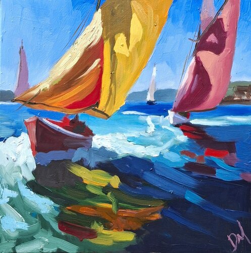 Les Voiliers by Daniel Murgatroyd, Painting for Sale on Select